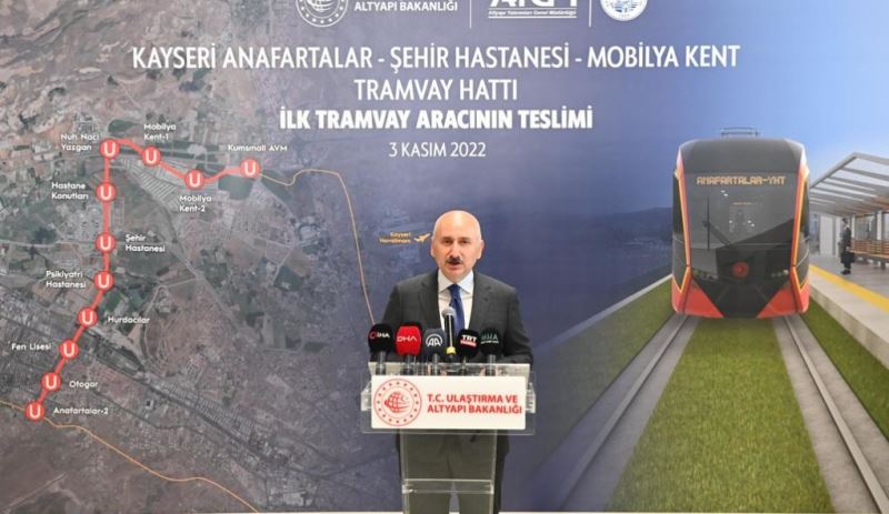 ULAŞTIRMA VE ALTYAPI BAKANI KARAİSMAİLOĞLU: TRAMVAY ARACININ ÜRETİMİNDEKİ YERLİLİK ORANI YÜZDE 61’İN ÜZERİNDE