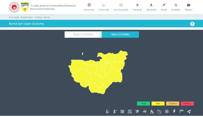 Meteorolojiden Bursa için son dakika uyarısı
