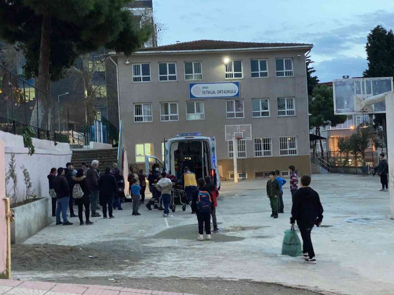 Topu almak için çıktığı ağaçtan düşen öğrenci yaralandı
