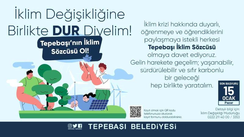 Tepebaşı yeni iklim sözcülerini arıyor
