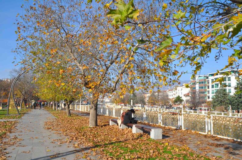 Kış güneşinin tadını çıkarttılar
