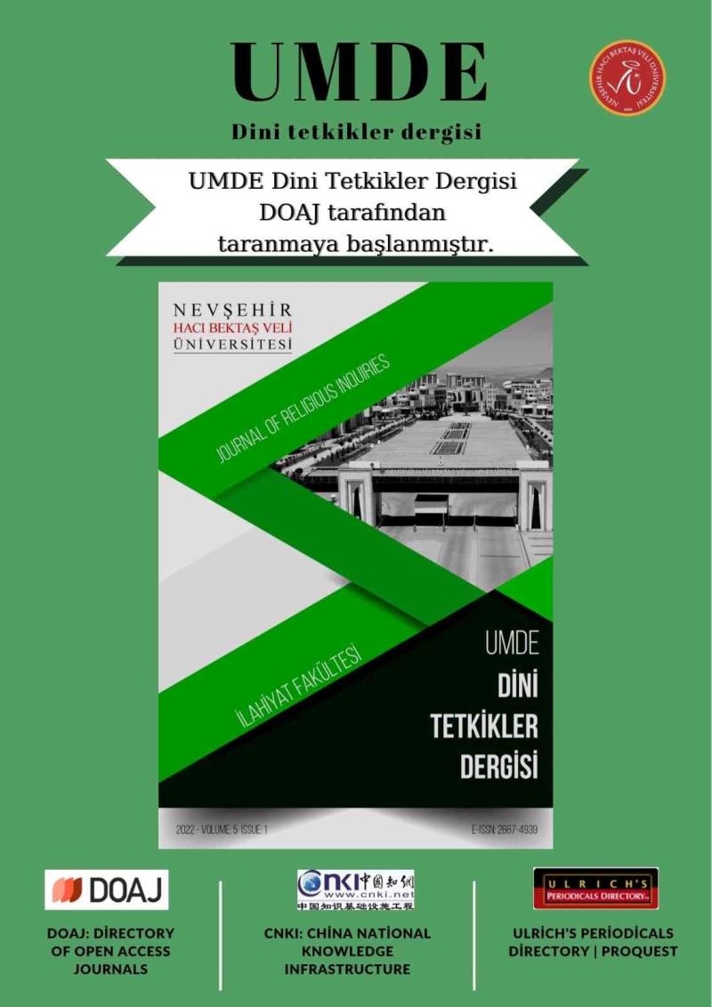 NEVÜ İlahiyat Fakültesi ’UMDE Dini Tetkikler Dergisi’ DOAJ’da taranmaya başladı
