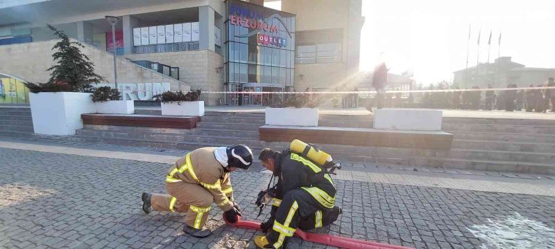 Forum Erzurum Alışveriş Merkezi’nden gerçeğini aratmayan tatbikat
