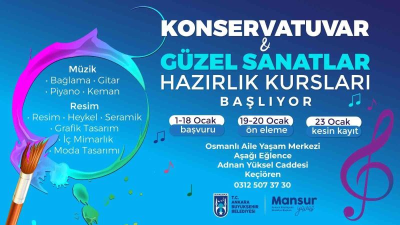 Ankara’da konservatuvar ve güzel sanatlar hazırlık kursları başlıyor
