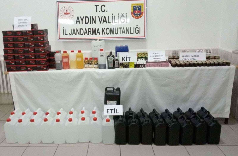 Didim’de 235 litre etil alkol ele geçirildi
