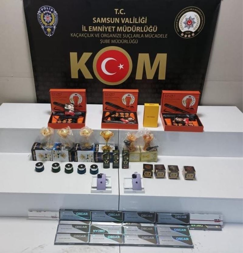 Samsun’da kaçak sigara ve kozmetik ele geçirildi
