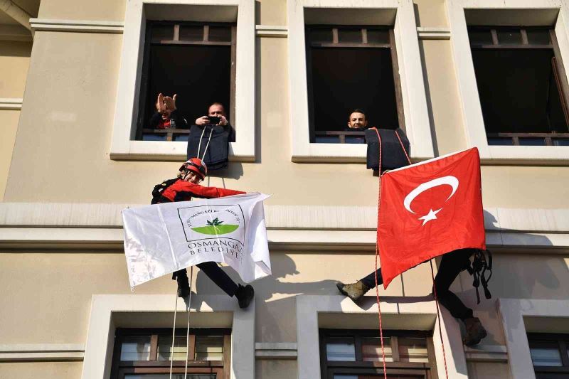 Osmangazi’den nefes kesen deprem tatbikatı
