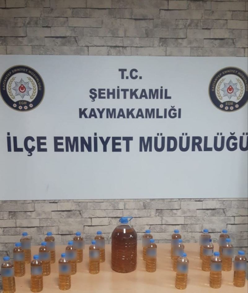 Gaziantep’te 16 litre sahte alkol ele geçirildi
