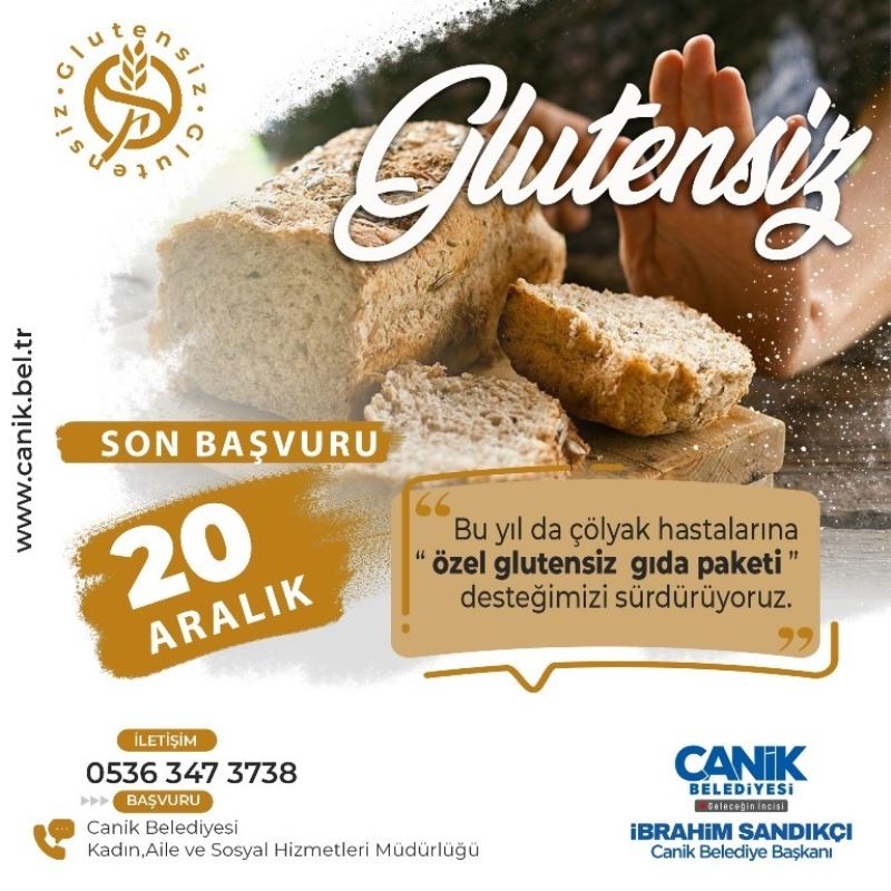 Canik Belediyesi’nden glütensiz gıda desteği
