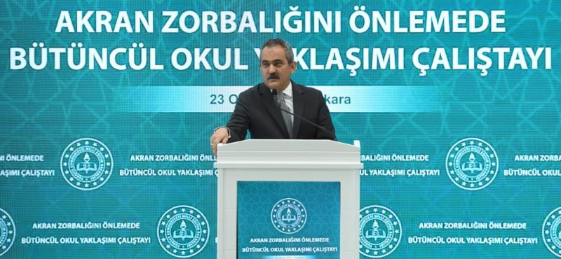 MEB, AKRAN ZORBALIĞI KONUSUNDA YENİ YOL HARİTASINI BELİRLİYOR