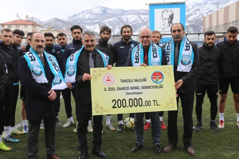 Tunceli Valiliğinden Dersimspor’a 200 bin liralık destek
