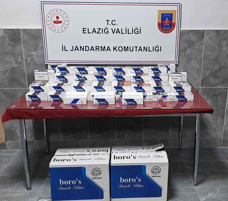 Elazığ’da bin paket bandrolsüz sigara ele geçirildi
