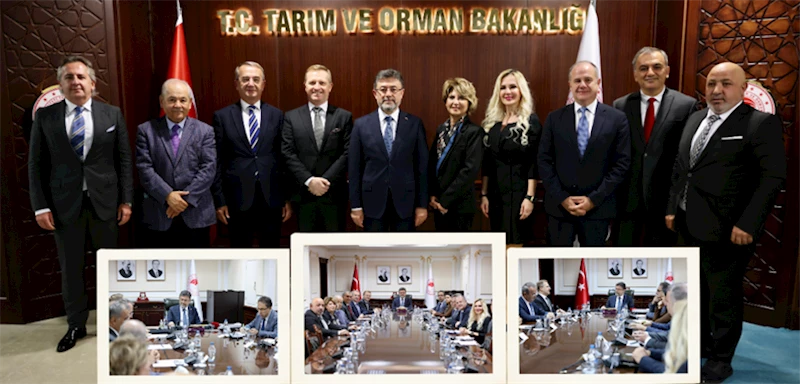 TARIM VE ORMAN BAKANI YUMAKLI, TÜRKİYE GIDA VE İÇECEK SANAYİİ DERNEKLERİ FEDERASYONU TEMSİLCİLERİ İLE BİR ARAYA GELDİ