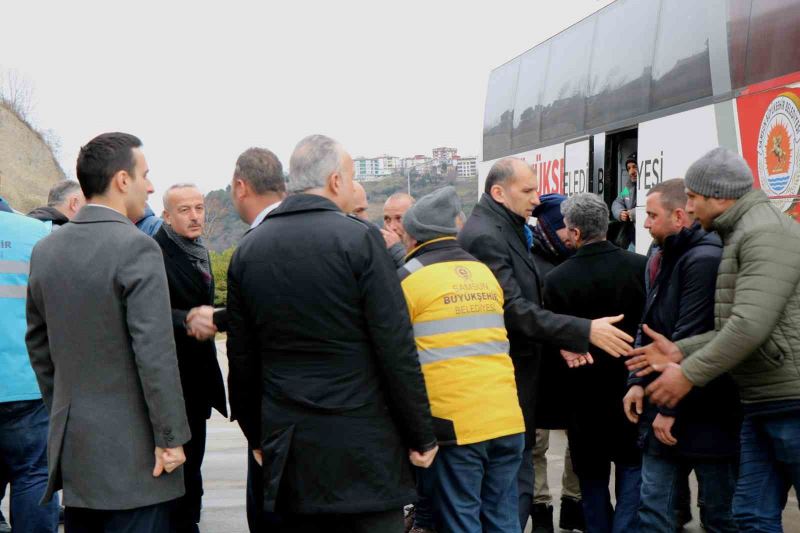 Deprem bölgesindeki ekipler Samsun’a 6 depremzede ile birlikte döndü
