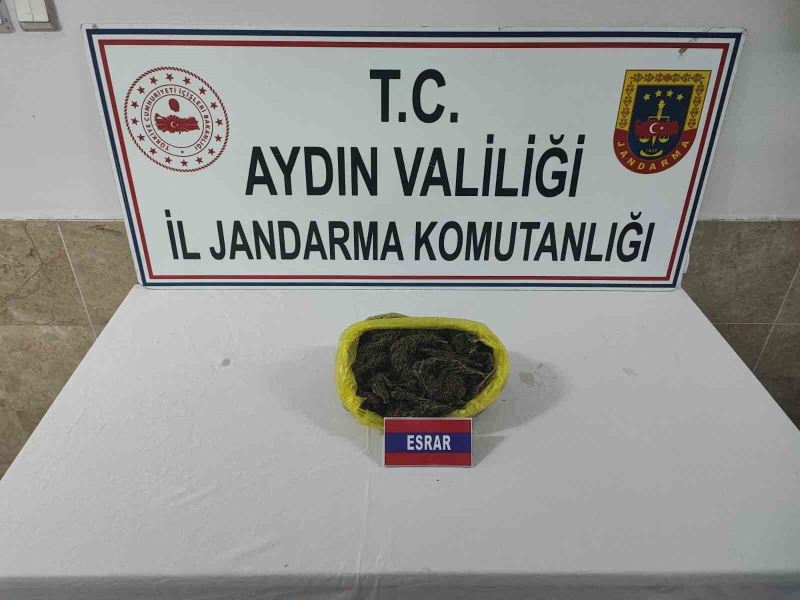 Jandarma ekipleri yarım kilo esrar yakaladı
