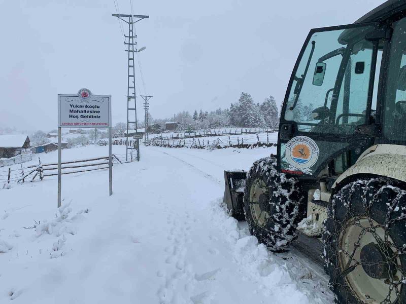 Samsun’da 183 araç ve 313 personelle karla mücadele
