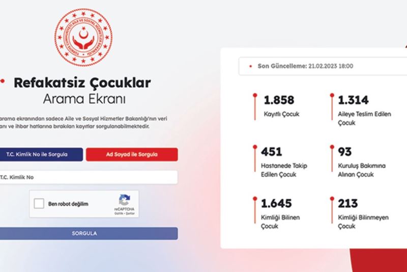 Bakanımız Derya Yanık: “Refakatsiz çocuklar için Bakanlık web sitemizde sorgu ekranı açtık”