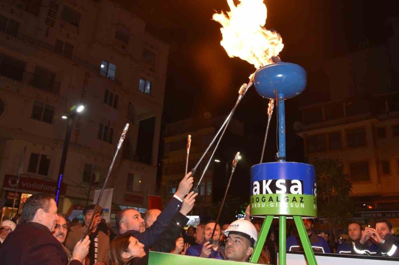 Görele’de doğalgazın ilk ateş yakma töreni düzenlendi
