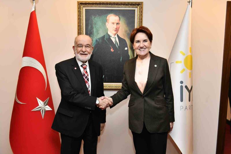 İYİ Parti lideri Akşener, Temel Karamollaoğlu’nu kabul etti
