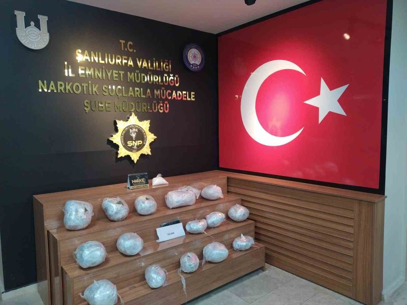 Şanlıurfa’da 14 kilo uyuşturucu ele geçirildi
