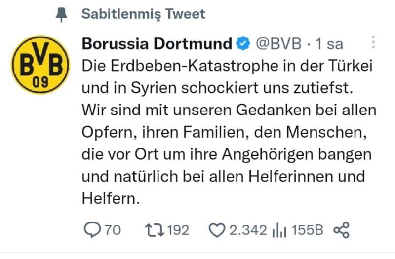 Dortmund, Milan ve Ajax’tan geçmiş olsun mesajı
