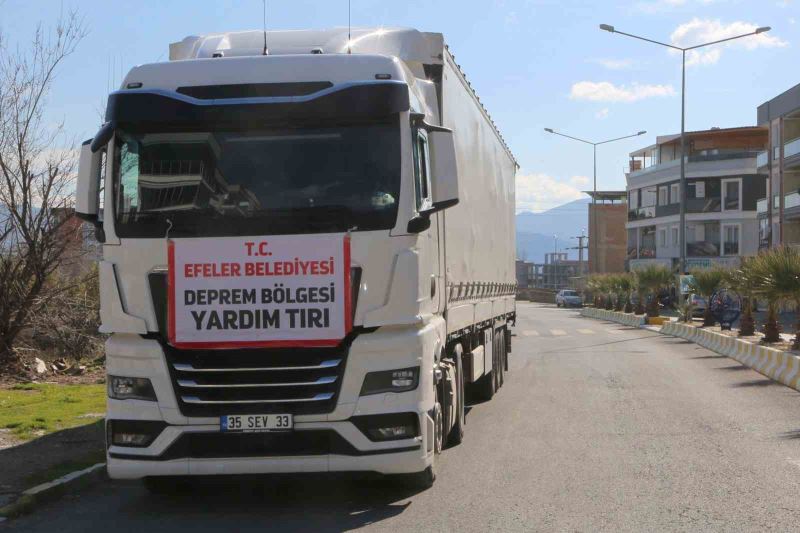 Efeler el ele verdi, 8 tır yardım malzemesi toplandı
