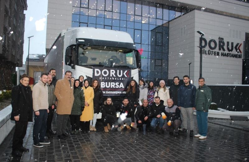 Doruk’tan Hatay Sahra Hastanesi’ne bir tır sağlık malzemesi ve ilaç desteği
