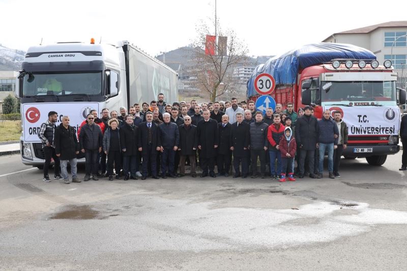 Ordu Üniversitesi’nden deprem bölgelerine yardım
