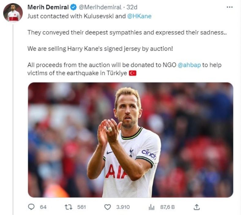 Merih Demiral duyurdu, Harry Kane’in de forması satışa çıkıyor
