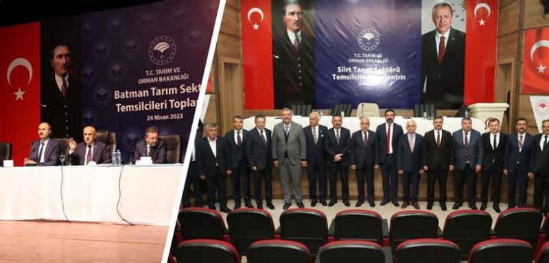 BAKAN KİRİŞCİ, SİİRT VE BATMAN’DA TARIM SEKTÖRÜ TEMSİLCİLERİYLE BİR ARAYA GELDİ