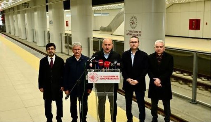 ULAŞTIRMA VE ALTYAPI BAKANI KARAİSMAİLOĞLU: BAŞAKŞEHİR-KAYAŞEHİR METRO HATTINI YARIN HİZMETE AÇIYORUZ