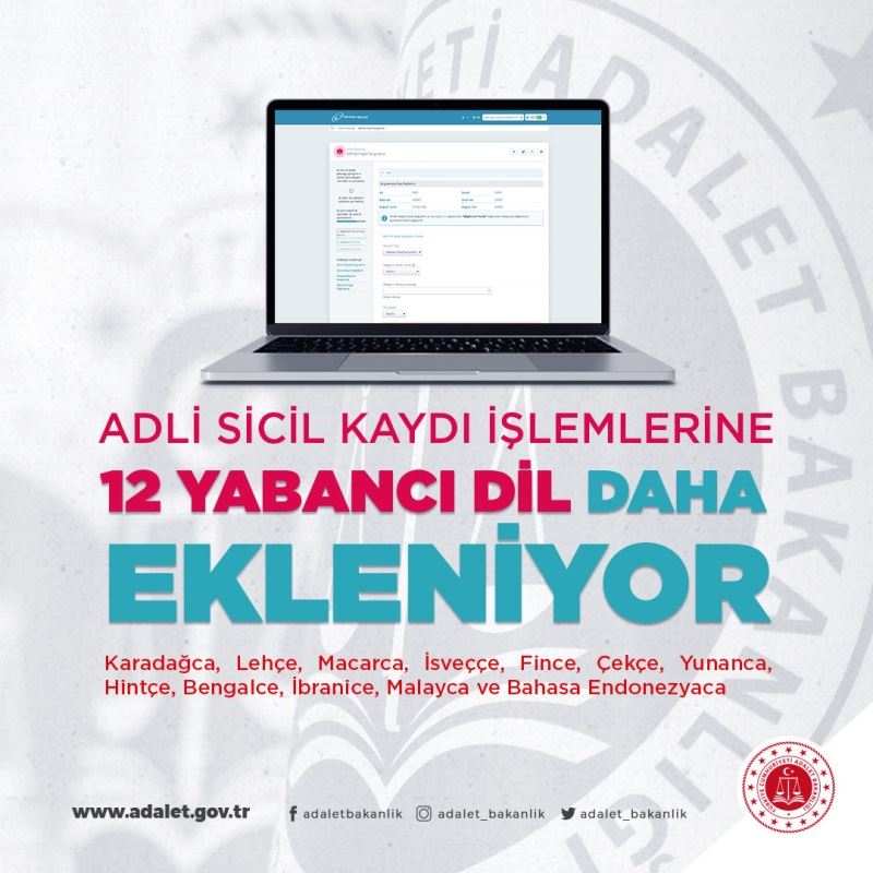 40 YABANCI DİLDE ADLİ SİCİL BELGESİ ALINABİLECEK