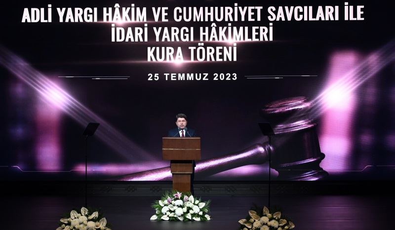 ADALET BAKANI YILMAZ TUNÇ, HAKİM VE CUMHURİYET SAVCILARI KURA TÖRENİNDE KONUŞTU